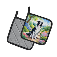 Load image into Gallery viewer, Borzoi Spring Path Pot Holders - Set of 2 Decorative Kitchen Helpers | Made in the USA