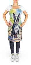 Load image into Gallery viewer, Boston Terrier Spring Path Apron – Artist-Designed Kitchen, BBQ &amp; Craft Apron