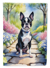 Load image into Gallery viewer, Boston Terrier Spring Path House Flag