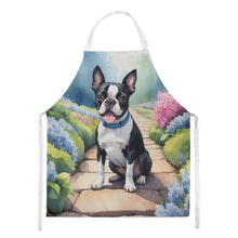 Load image into Gallery viewer, Boston Terrier Spring Path Apron – Artist-Designed Kitchen, BBQ &amp; Craft Apron
