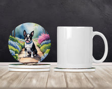 Load image into Gallery viewer, Boston Terrier Spring Path Large Sandstone Coasters Pack of 4