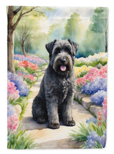Load image into Gallery viewer, Bouvier des Flandres Spring Path House Flag