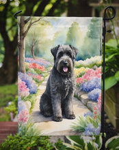 Load image into Gallery viewer, Bouvier des Flandres Spring Path Garden Flag  – Dog-Themed Floral Outdoor Decor