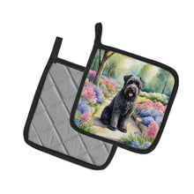 Load image into Gallery viewer, Bouvier des Flandres Spring Path Pot Holders - Set of 2 Decorative Kitchen Helpers | Made in the USA