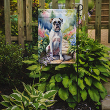 Load image into Gallery viewer, White Boxer Spring Path Garden Flag  – Dog-Themed Floral Outdoor Decor