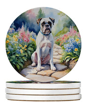 Load image into Gallery viewer, White Boxer Spring Path Large Sandstone Coasters Pack of 4