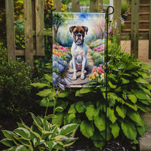 Load image into Gallery viewer, Boxer Spring Path Garden Flag  – Dog-Themed Floral Outdoor Decor