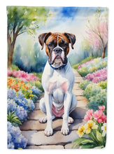 Load image into Gallery viewer, Boxer Spring Path Garden Flag  – Dog-Themed Floral Outdoor Decor