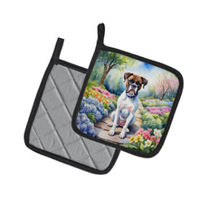 Load image into Gallery viewer, Boxer Spring Path Pot Holders - Set of 2 Decorative Kitchen Helpers | Made in the USA