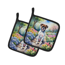 Load image into Gallery viewer, Boxer Spring Path Pot Holders - Set of 2 Decorative Kitchen Helpers | Made in the USA