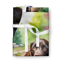 Load image into Gallery viewer, Boykin Spaniel Spring Path Apron – Artist-Designed Kitchen, BBQ &amp; Craft Apron