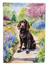 Load image into Gallery viewer, Boykin Spaniel Spring Path House Flag