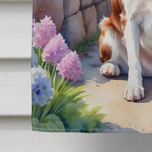 Load image into Gallery viewer, Brittany Spaniel Spring Path House Flag