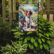Load image into Gallery viewer, Brittany Spaniel Spring Path Garden Flag  – Dog-Themed Floral Outdoor Decor
