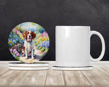 Load image into Gallery viewer, Brittany Spaniel Spring Path Large Sandstone Coasters Pack of 4