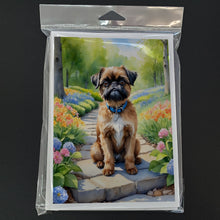 Load image into Gallery viewer, Brussels Griffon Spring Path Greeting Cards - Blank Note Cards – 8-Pack of Artist-Designed Cards with Envelopes
