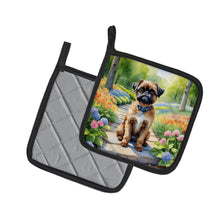 Load image into Gallery viewer, Brussels Griffon Spring Path Pot Holders - Set of 2 Decorative Kitchen Helpers | Made in the USA