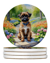 Load image into Gallery viewer, Brussels Griffon Spring Path Large Sandstone Coasters Pack of 4