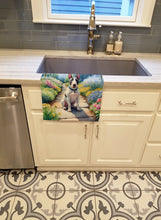 Load image into Gallery viewer, Bull Terrier Spring Path Kitchen Towel