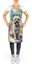 Load image into Gallery viewer, Cairn Terrier Spring Path Apron – Artist-Designed Kitchen, BBQ &amp; Craft Apron