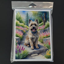 Load image into Gallery viewer, Cairn Terrier Spring Path Greeting Cards - Blank Note Cards – 8-Pack of Artist-Designed Cards with Envelopes