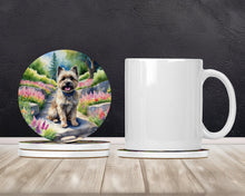 Load image into Gallery viewer, Cairn Terrier Spring Path Large Sandstone Coasters Pack of 4