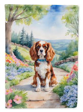 Load image into Gallery viewer, Cavalier Spaniel Spring Path House Flag