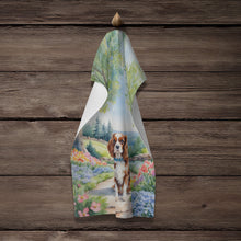 Load image into Gallery viewer, Cavalier Spaniel Spring Path Kitchen Towel