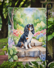 Load image into Gallery viewer, Cavalier Spaniel Spring Path Garden Flag  – Dog-Themed Floral Outdoor Decor
