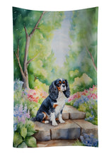 Load image into Gallery viewer, Cavalier Spaniel Spring Path Kitchen Towel