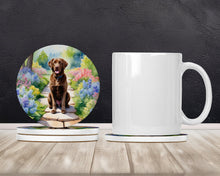 Load image into Gallery viewer, Chesapeake Bay Retriever Spring Path Large Sandstone Coasters Pack of 4