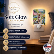 Load image into Gallery viewer, Chihuahua Spring Path Ceramic Night Light Compact, UL-Certified, Ideal for Bedroom, Bathroom, Nursery, Hallway, Kitchen, 6x4x3, Multicolor