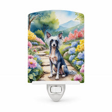 Load image into Gallery viewer, Chinese Crested Spring Path Ceramic Night Light Compact, UL-Certified, Ideal for Bedroom, Bathroom, Nursery, Hallway, Kitchen, 6x4x3, Multicolor