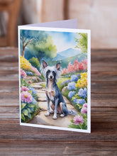 Load image into Gallery viewer, Chinese Crested Spring Path Greeting Cards - Blank Note Cards – 8-Pack of Artist-Designed Cards with Envelopes