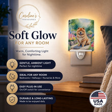 Load image into Gallery viewer, Chow Chow Spring Path Ceramic Night Light Compact, UL-Certified, Ideal for Bedroom, Bathroom, Nursery, Hallway, Kitchen, 6x4x3, Multicolor