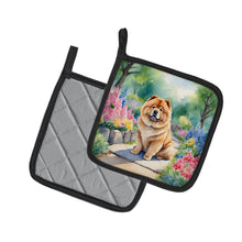 Load image into Gallery viewer, Chow Chow Spring Path Pot Holders - Set of 2 Decorative Kitchen Helpers | Made in the USA
