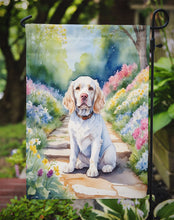 Load image into Gallery viewer, Clumber Spaniel Spring Path Garden Flag  – Dog-Themed Floral Outdoor Decor