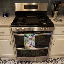 Load image into Gallery viewer, Clumber Spaniel Spring Path Kitchen Towel