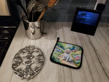 Load image into Gallery viewer, Clumber Spaniel Spring Path Pot Holders - Set of 2 Decorative Kitchen Helpers | Made in the USA