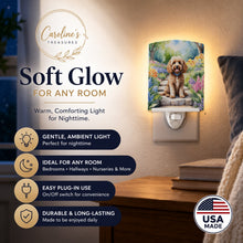 Load image into Gallery viewer, Cockapoo Spring Path Ceramic Night Light Compact, UL-Certified, Ideal for Bedroom, Bathroom, Nursery, Hallway, Kitchen, 6x4x3, Multicolor