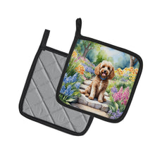 Load image into Gallery viewer, Cockapoo Spring Path Pot Holders - Set of 2 Decorative Kitchen Helpers | Made in the USA