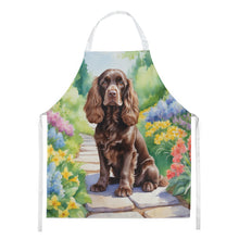 Load image into Gallery viewer, Cocker Spaniel Spring Path Apron – Artist-Designed Kitchen, BBQ &amp; Craft Apron