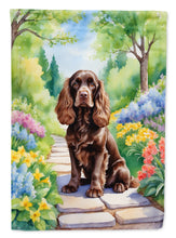 Load image into Gallery viewer, Cocker Spaniel Spring Path House Flag