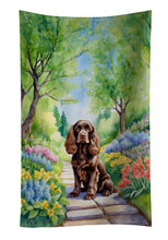 Load image into Gallery viewer, Cocker Spaniel Spring Path Kitchen Towel