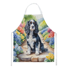 Load image into Gallery viewer, Cocker Spaniel Spring Path Apron – Artist-Designed Kitchen, BBQ &amp; Craft Apron