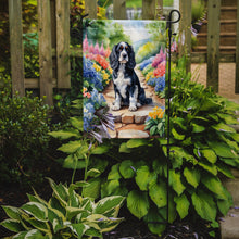 Load image into Gallery viewer, Cocker Spaniel Spring Path Garden Flag  – Dog-Themed Floral Outdoor Decor