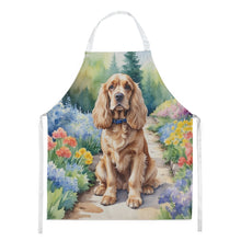 Load image into Gallery viewer, Cocker Spaniel Spring Path Apron – Artist-Designed Kitchen, BBQ &amp; Craft Apron