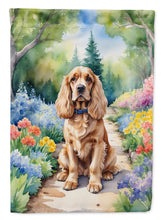 Load image into Gallery viewer, Cocker Spaniel Spring Path House Flag