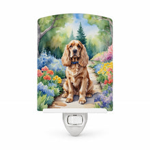 Load image into Gallery viewer, Cocker Spaniel Spring Path Ceramic Night Light Compact, UL-Certified, Ideal for Bedroom, Bathroom, Nursery, Hallway, Kitchen, 6x4x3, Multicolor