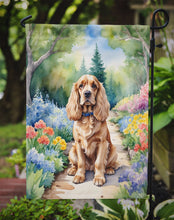 Load image into Gallery viewer, Cocker Spaniel Spring Path Garden Flag  – Dog-Themed Floral Outdoor Decor